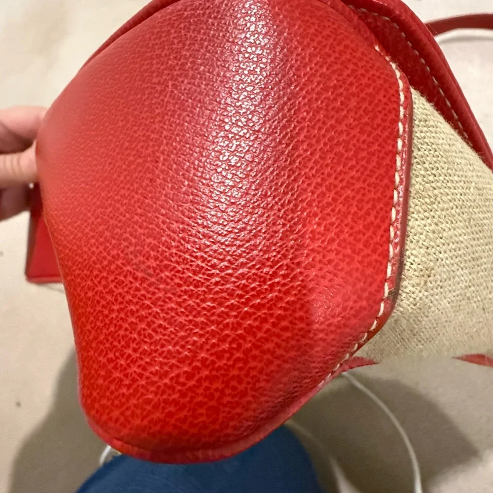 Anne Klein Red and Tan Crossbody Bag - Picture 6 of 9